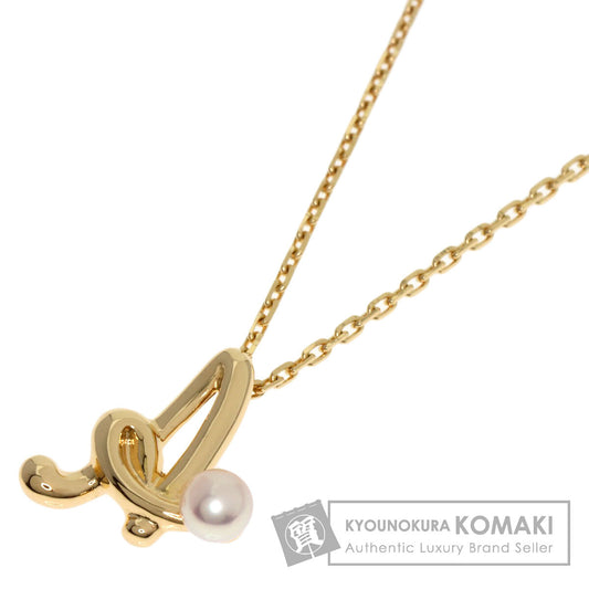 TASAKI   Necklace Initial A Pearl Pearl K18 Yellow Gold Ladies