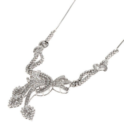 Diamond Necklace K18 White Gold 17.1g　Ladies