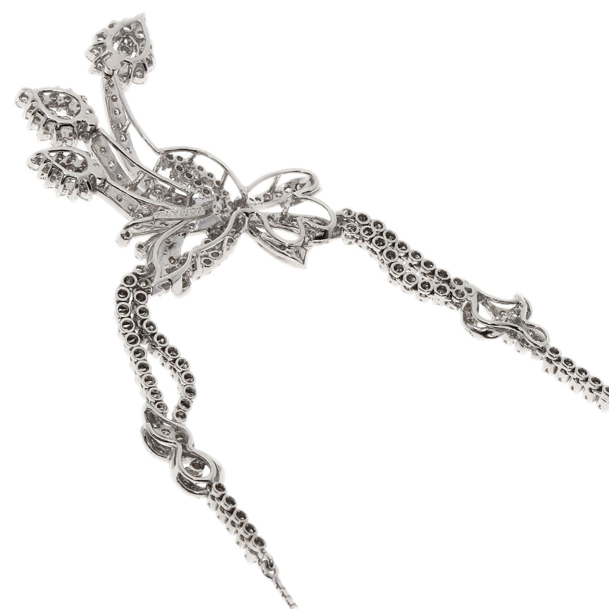 Diamond Necklace K18 White Gold 17.1g　Ladies