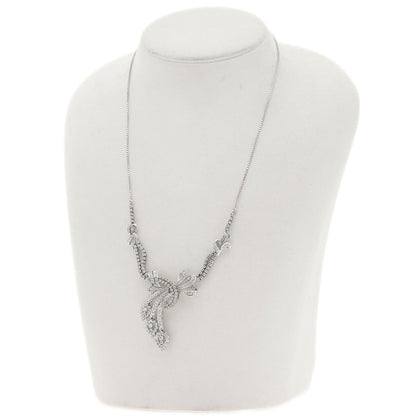Diamond Necklace K18 White Gold 17.1g　Ladies