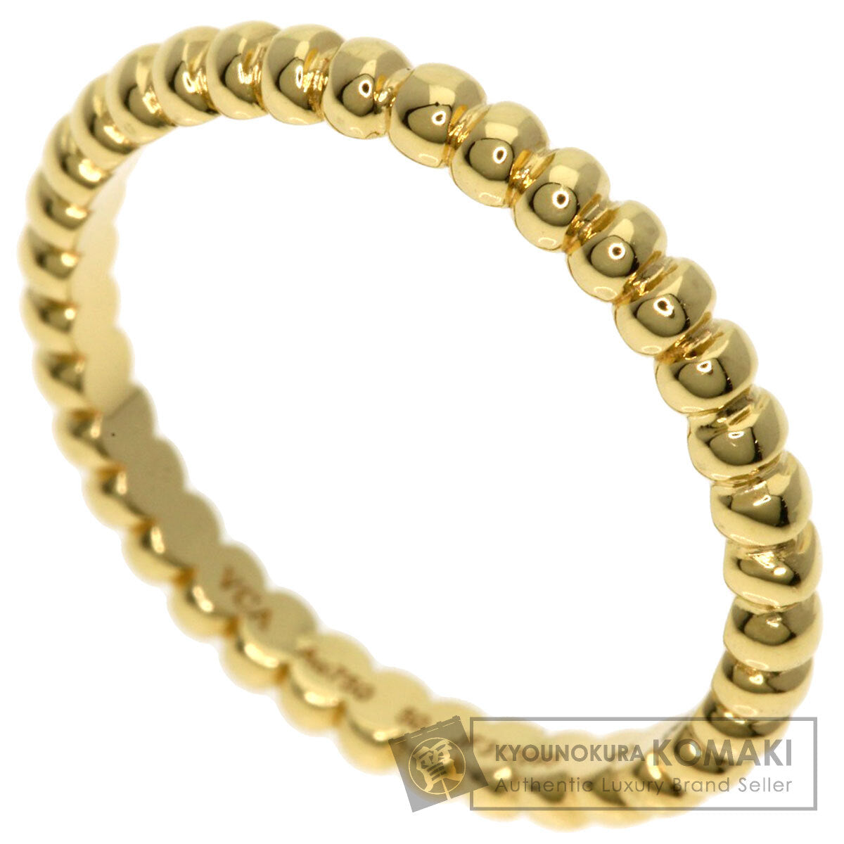 Van Cleef & Arpels Perlée Small #50 Ring K18 Yellow Gold Ladies [Used]