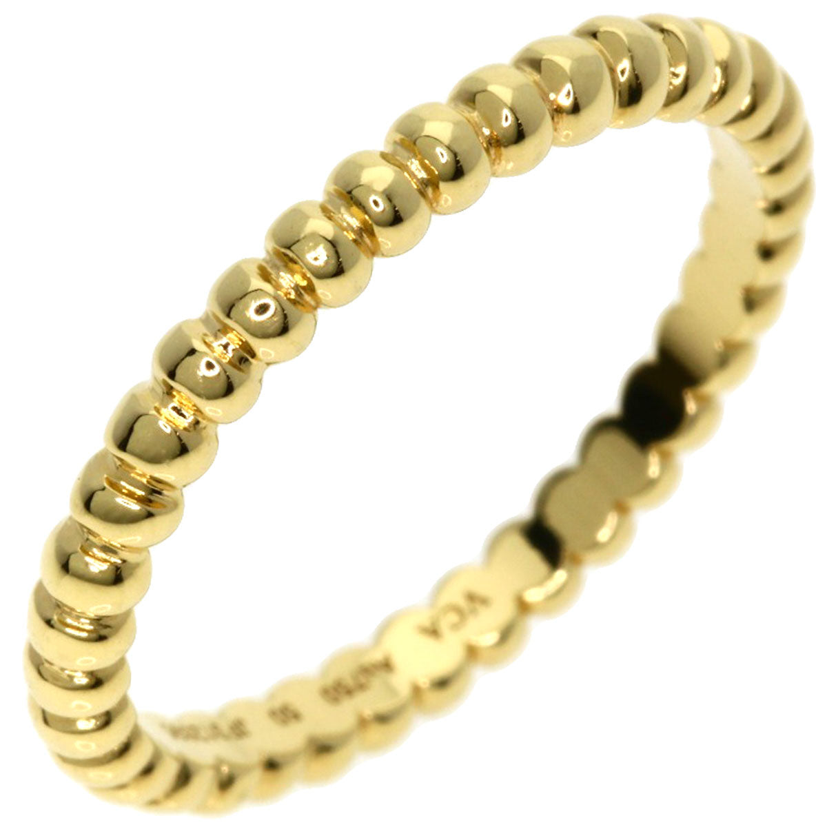 Van Cleef & Arpels Perlée Small #50 Ring K18 Yellow Gold Ladies [Used]