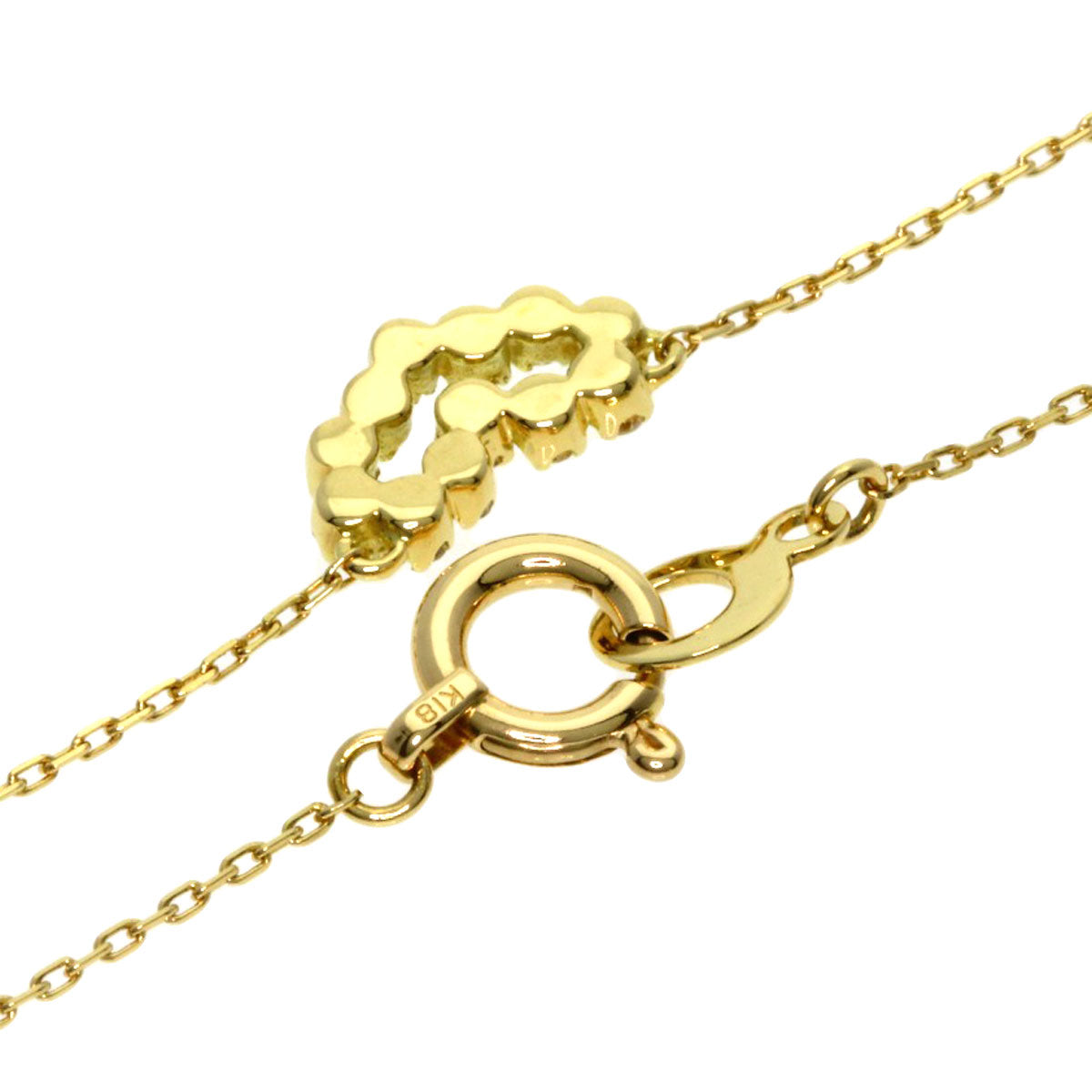 AHKAH   Necklace Believe Heart Diamond K18 Yellow Gold Ladies