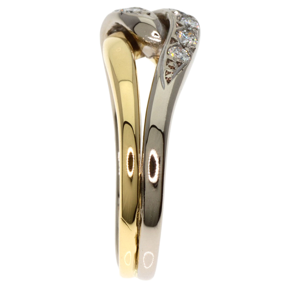 MIKIMOTO   Ring Diamond Two-Tone  K18 Yellow Gold K14WGLadies