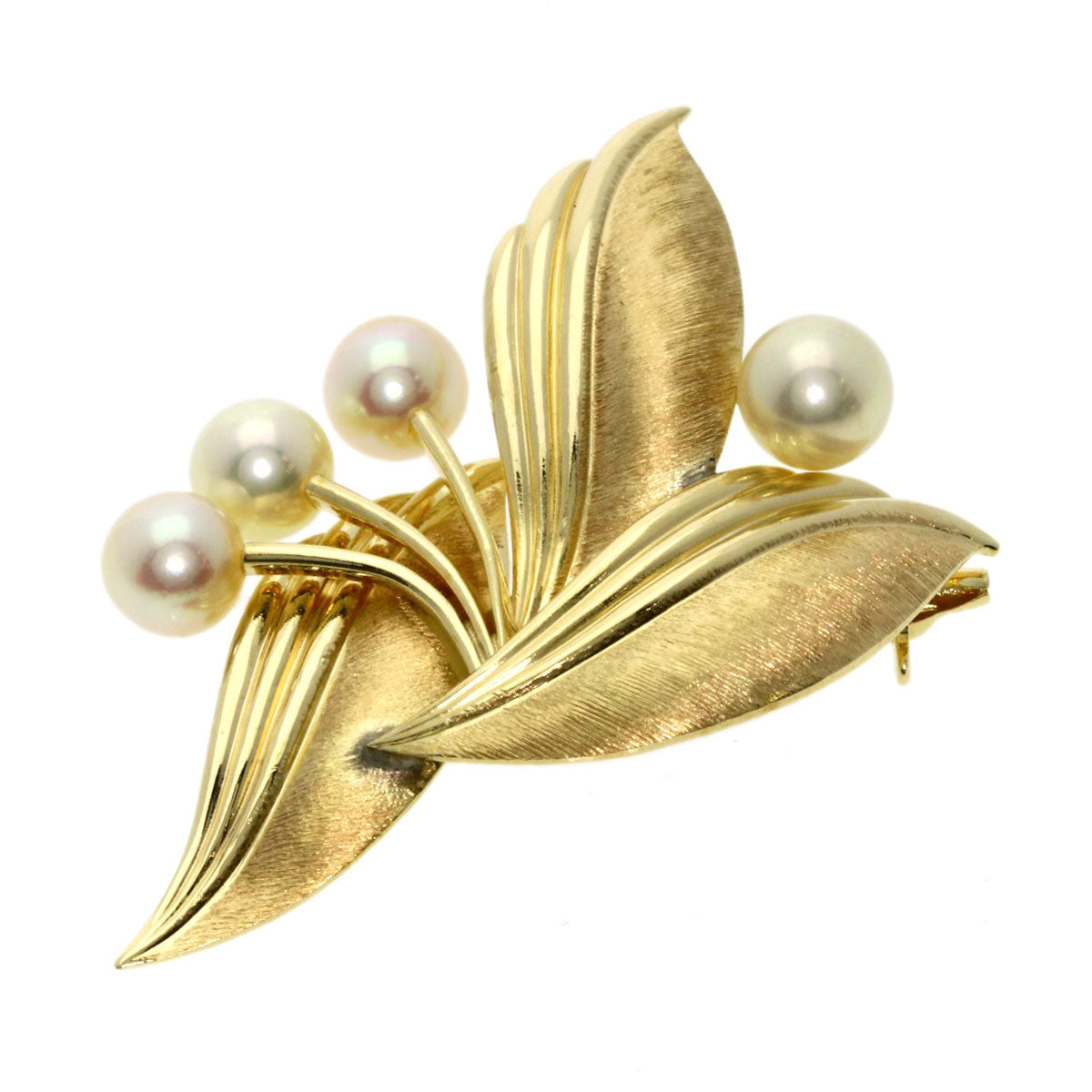 MIKIMOTO   Brooch Pearl Pearl K14 Yellow Gold Ladies