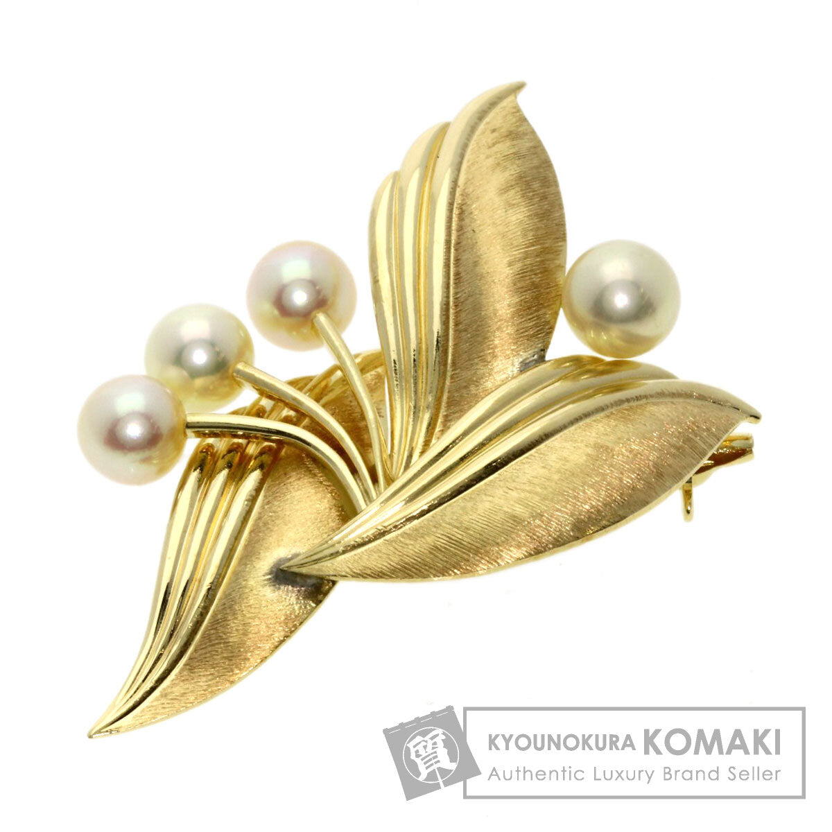 MIKIMOTO   Brooch Pearl Pearl K14 Yellow Gold Ladies