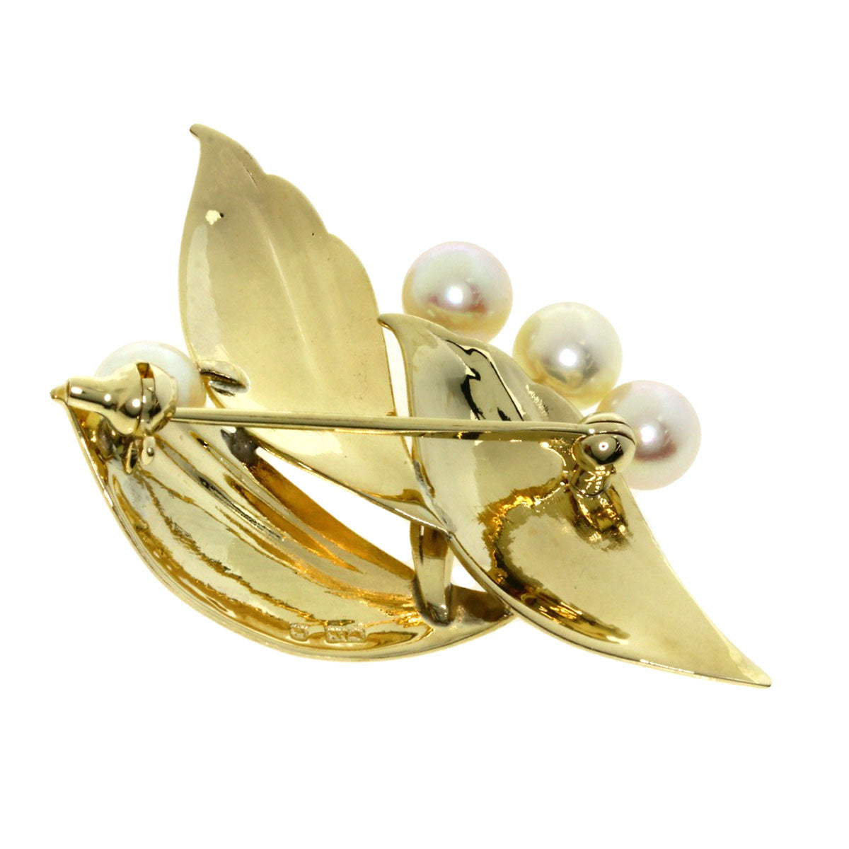 MIKIMOTO   Brooch Pearl Pearl K14 Yellow Gold Ladies