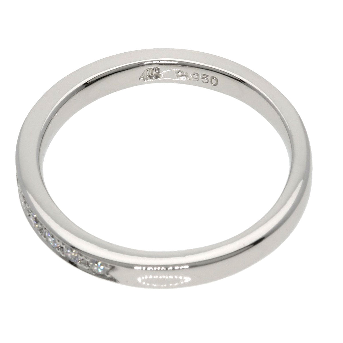 4℃ Diamond half-eternity Ring Platinum PT950 Ladies [Used]