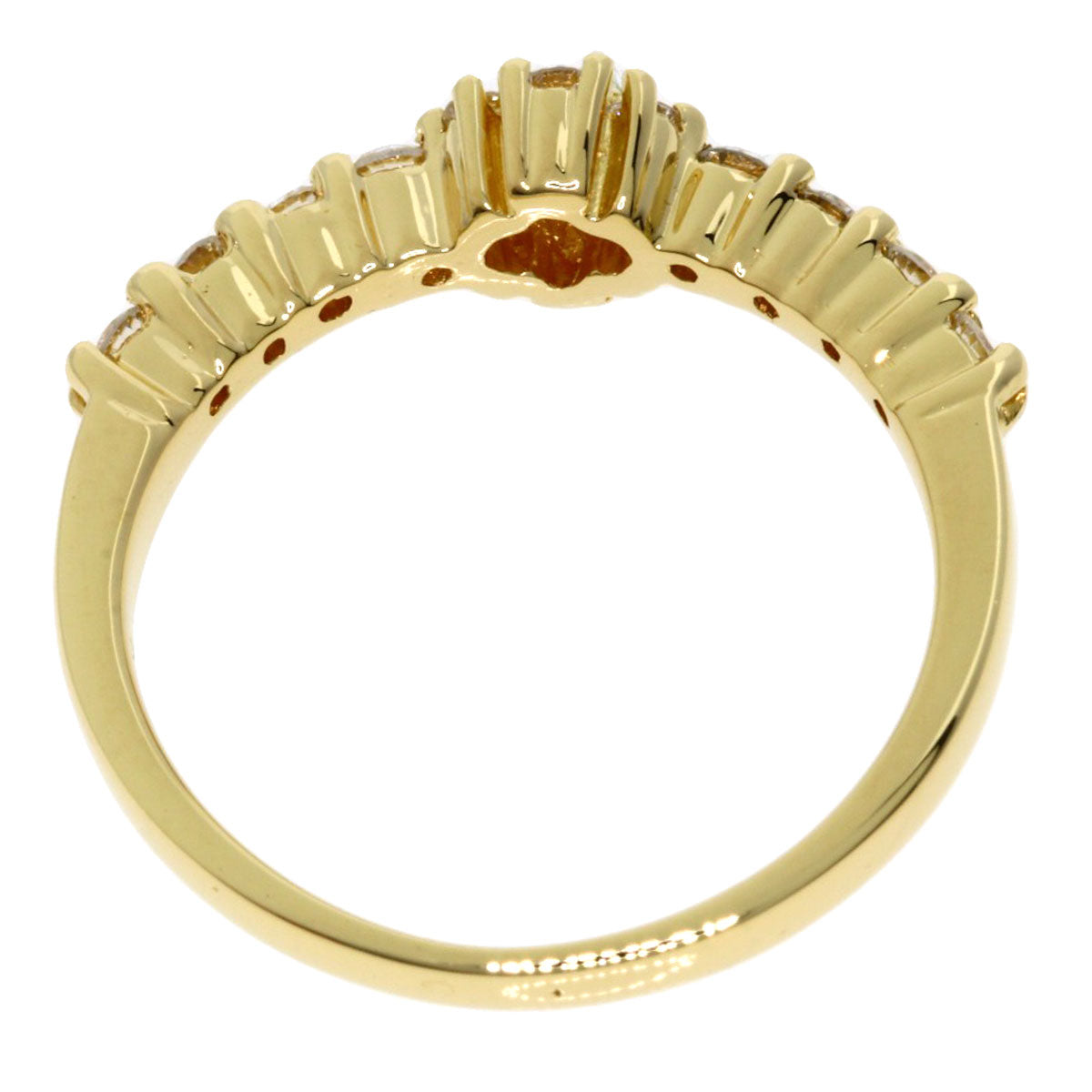 Ponte Vecchio   Ring Flower motif Diamond K18 Yellow Gold Ladies