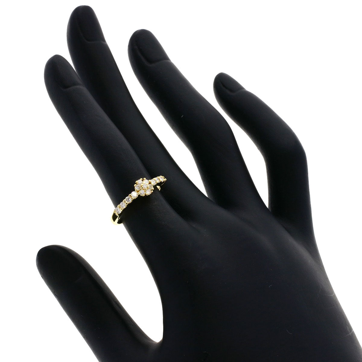 Ponte Vecchio   Ring Flower motif Diamond K18 Yellow Gold Ladies