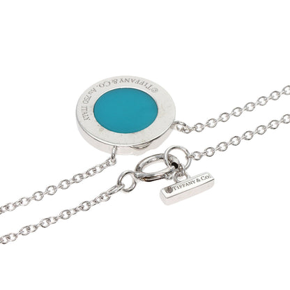 TIFFANY&Co.   Necklace T TWO Circle Turquoise Japan Exclusive K18 White Gold Ladies