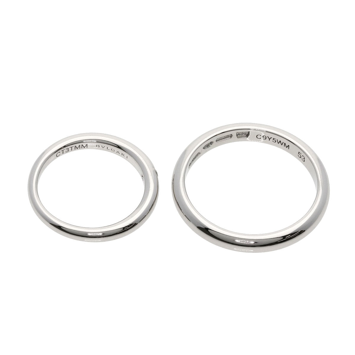 BVLGARI FEDDY WEDDING Diamond Pairing #43 #53 Ring Platinum PT950 unisex [Used]