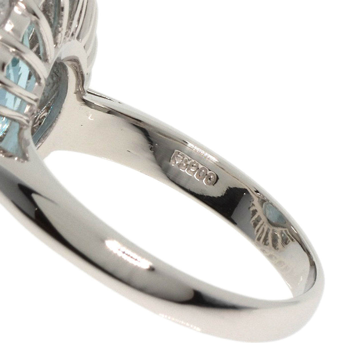 9.66ct Aquamarine Diamond Ring Platinum PT900  12.3g　Ladies