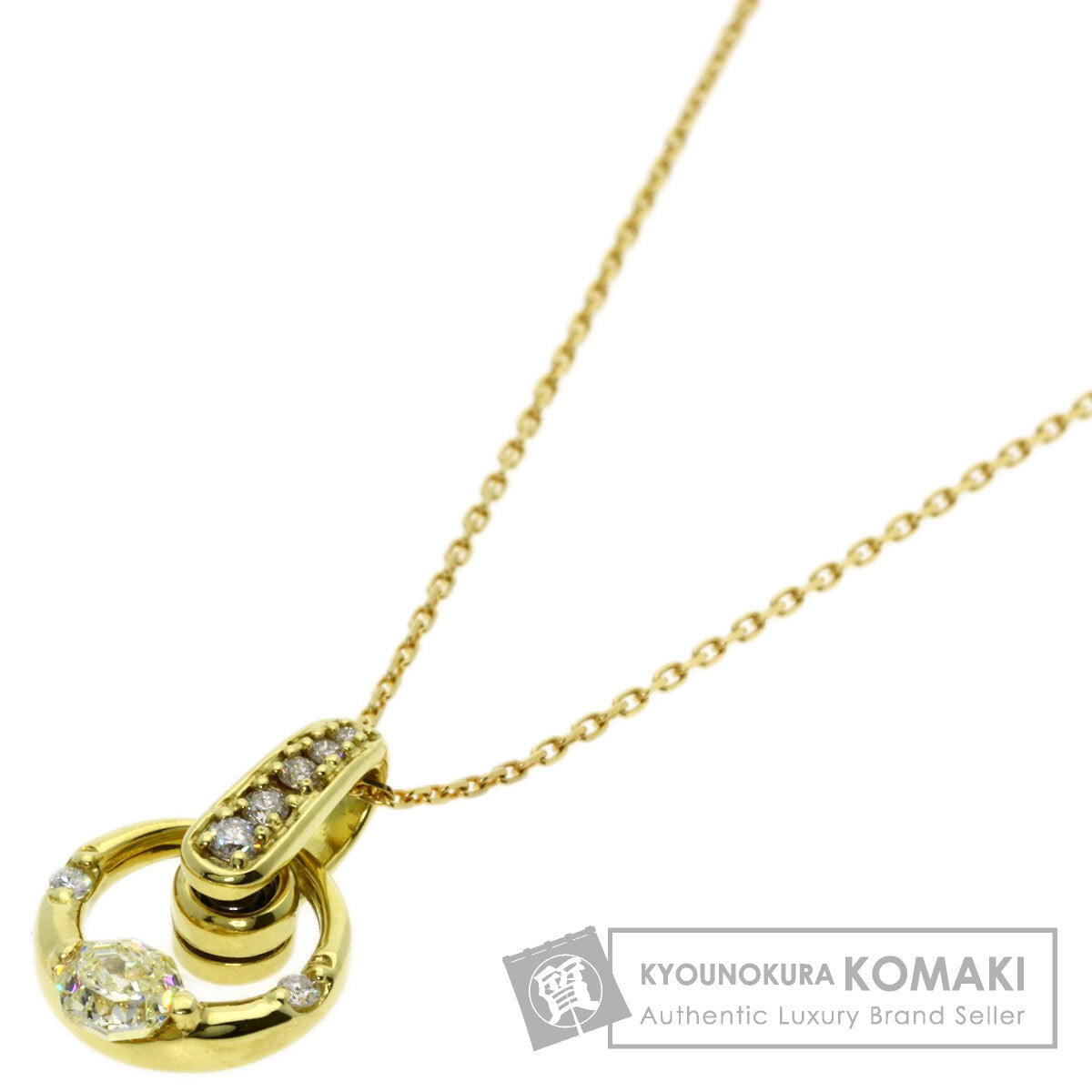 0.521ct Diamond Necklace K18 Yellow Gold  5.2g　Ladies