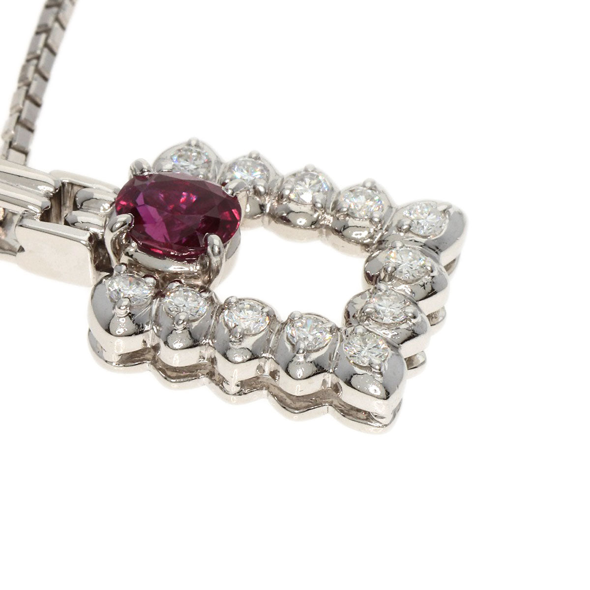 Southern Cross   Necklace Ruby Diamond Platinum PT900 PT850Ladies