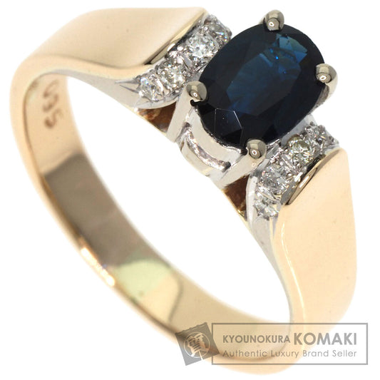 0.95ct Sapphire Diamond Ring 14K  4.5g　Ladies