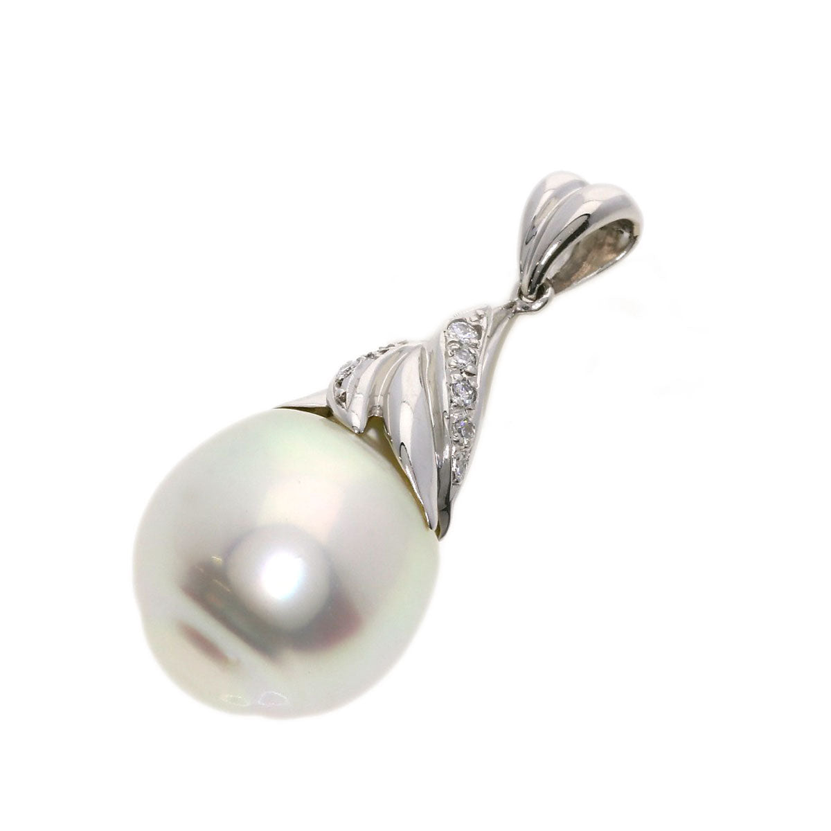 Pearl Pearl Diamond Pendant top Platinum PT900  5.5g　Ladies