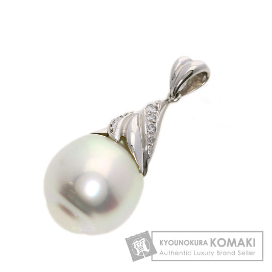Pearl Pearl Diamond Pendant top Platinum PT900  5.5g　Ladies