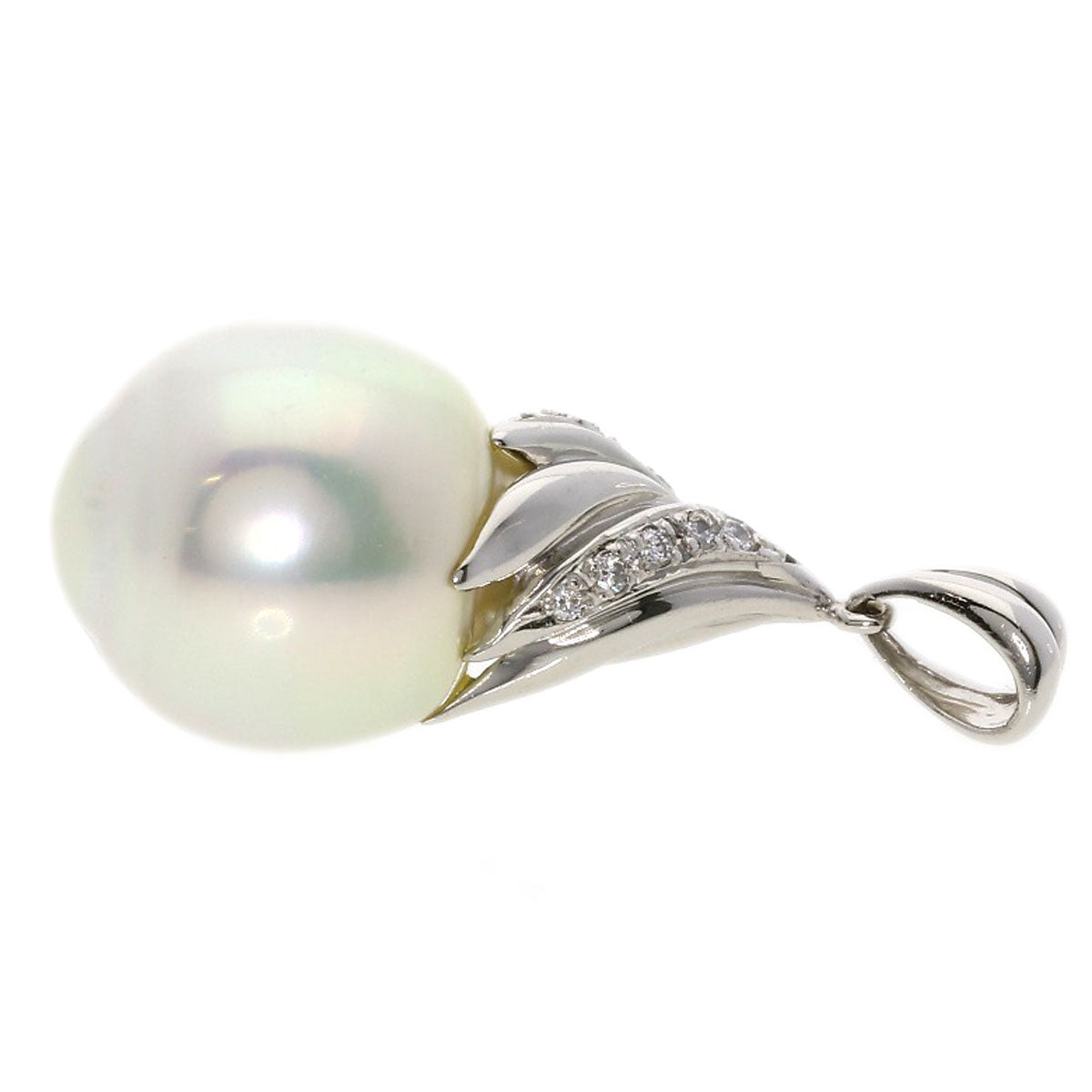 Pearl Pearl Diamond Pendant top Platinum PT900  5.5g　Ladies