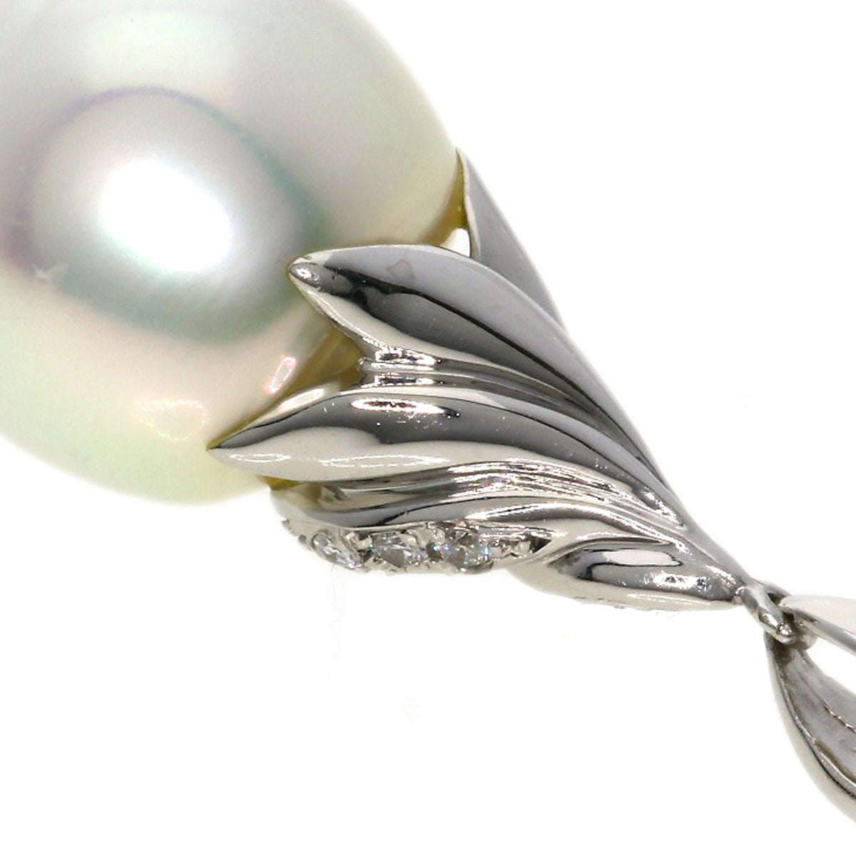 Pearl Pearl Diamond Pendant top Platinum PT900  5.5g　Ladies