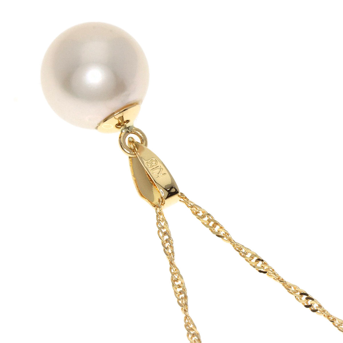 Pearl Pearl Necklace K18 Yellow Gold  1.7g　Ladies