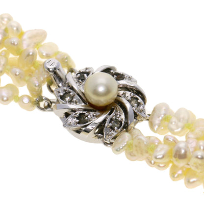 Freshwater Pearl Pearl 5-strand Bracelet 2-piece set Necklace Silver 83.2g　Ladies