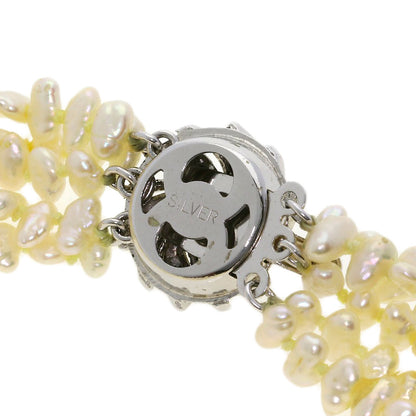 Freshwater Pearl Pearl 5-strand Bracelet 2-piece set Necklace Silver 83.2g　Ladies