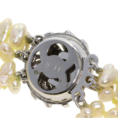 Freshwater Pearl Pearl 5-strand Bracelet 2-piece set Necklace Silver 83.2g　Ladies