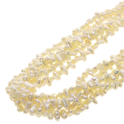 Freshwater Pearl Pearl 5-strand Bracelet 2-piece set Necklace Silver 83.2g　Ladies