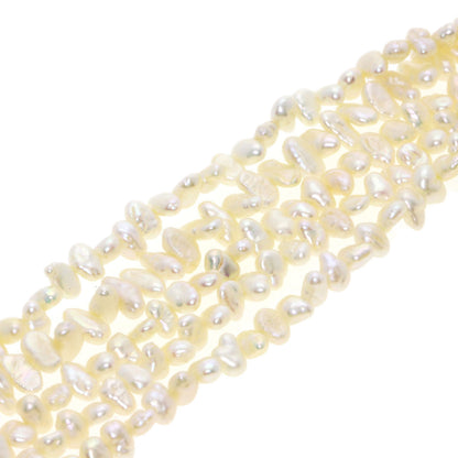 Freshwater Pearl Pearl 5-strand Bracelet 2-piece set Necklace Silver 83.2g　Ladies