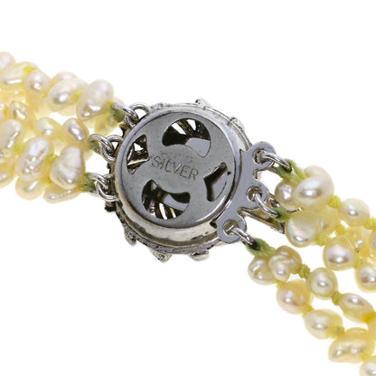 Freshwater Pearl Pearl 5-strand Bracelet 2-piece set Necklace Silver 83.2g　Ladies