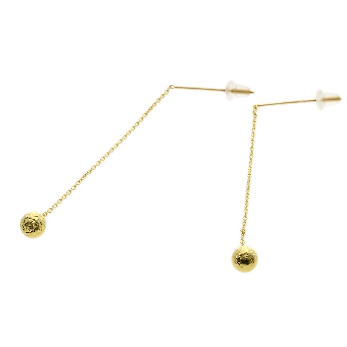 Chain earring K18 Yellow Gold  1.3g　Ladies