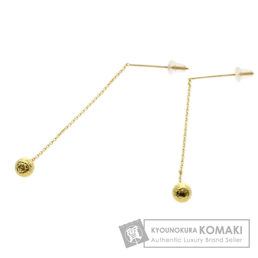 Chain earring K18 Yellow Gold  1.3g　Ladies