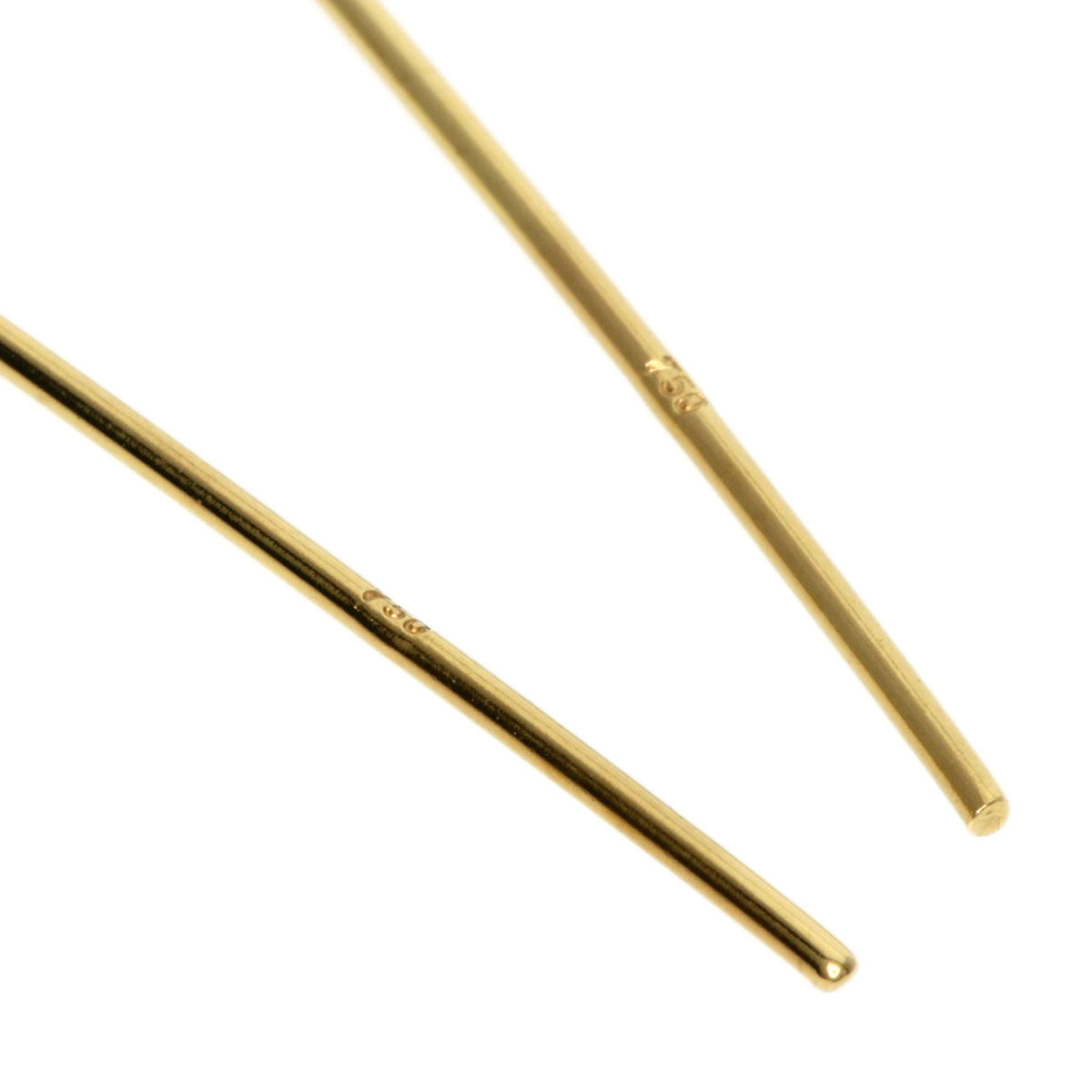 Chain earring K18 Yellow Gold  1.3g　Ladies