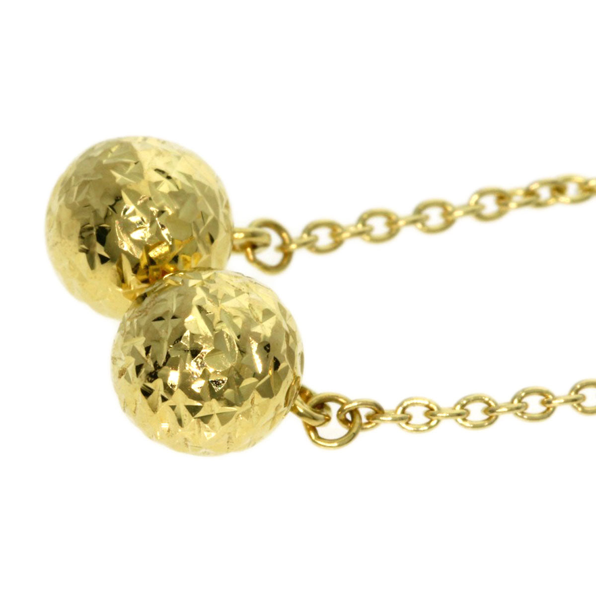 Chain earring K18 Yellow Gold  1.3g　Ladies