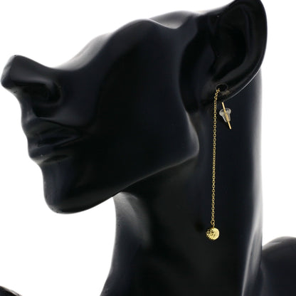 Chain earring K18 Yellow Gold  1.3g　Ladies