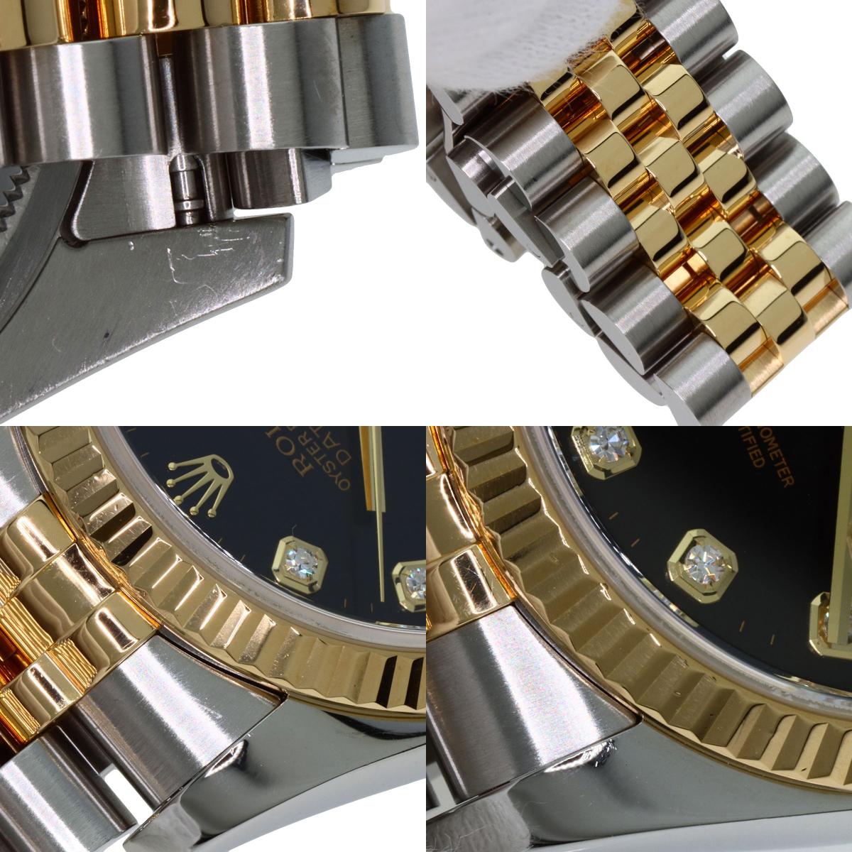 ROLEX DATEJUST 10P Diamond Watches 116233G Stainless Steel/SSxK18YG mens