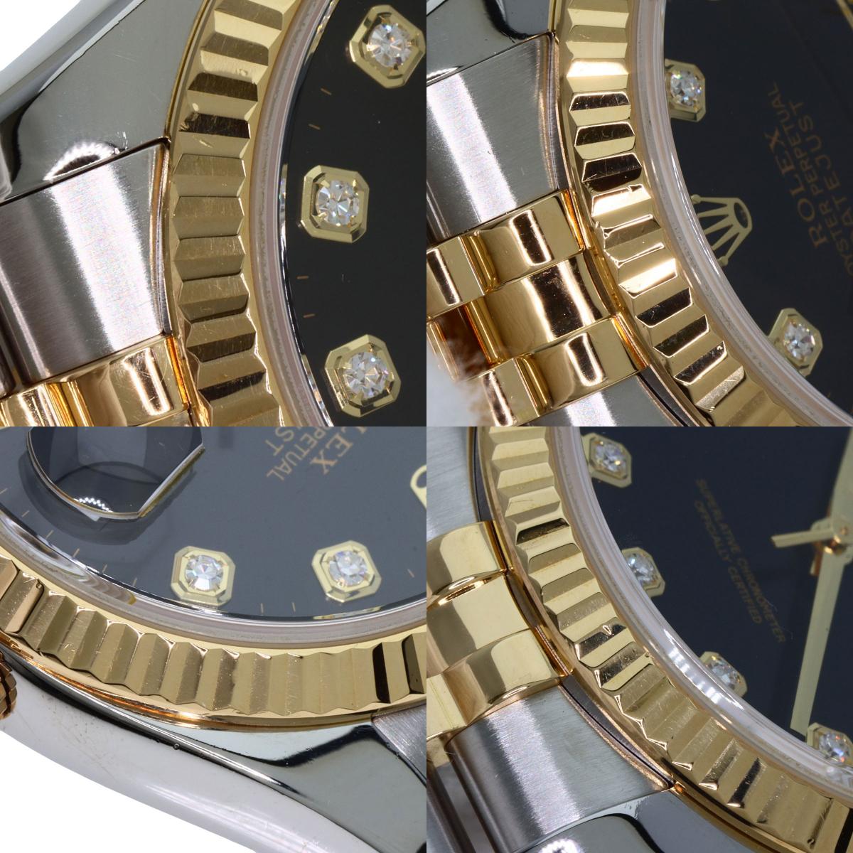 ROLEX DATEJUST 10P Diamond Watches 116233G Stainless Steel/SSxK18YG mens