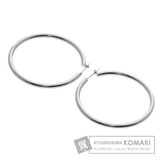 hoop earring K18 White Gold  4.6g　Ladies