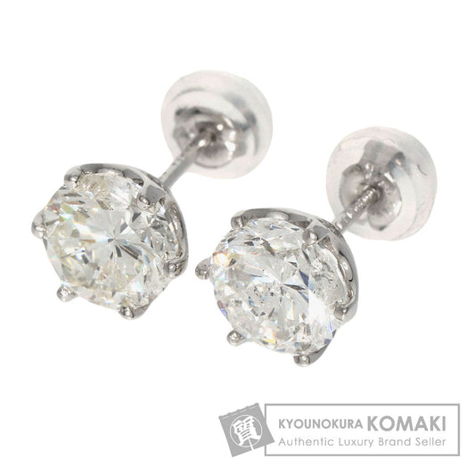 1.003ct Diamond earring Platinum PT900  1.7g　Ladies