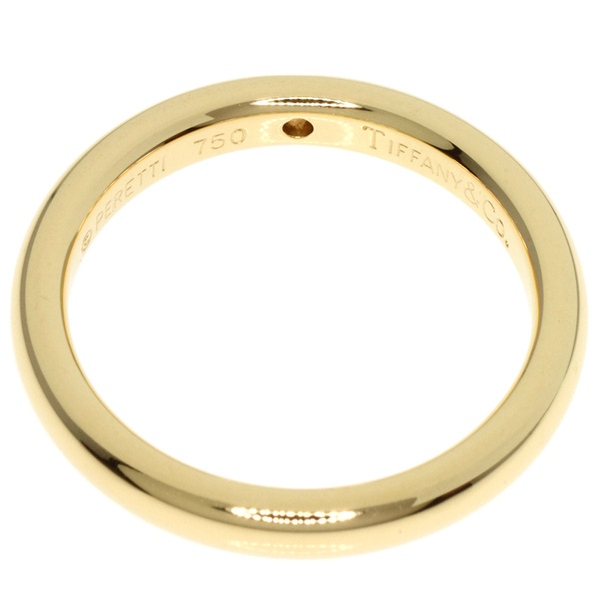 TIFFANY&Co.   Ring Classic Wedding Band 1P Diamond K18 Yellow Gold Ladies