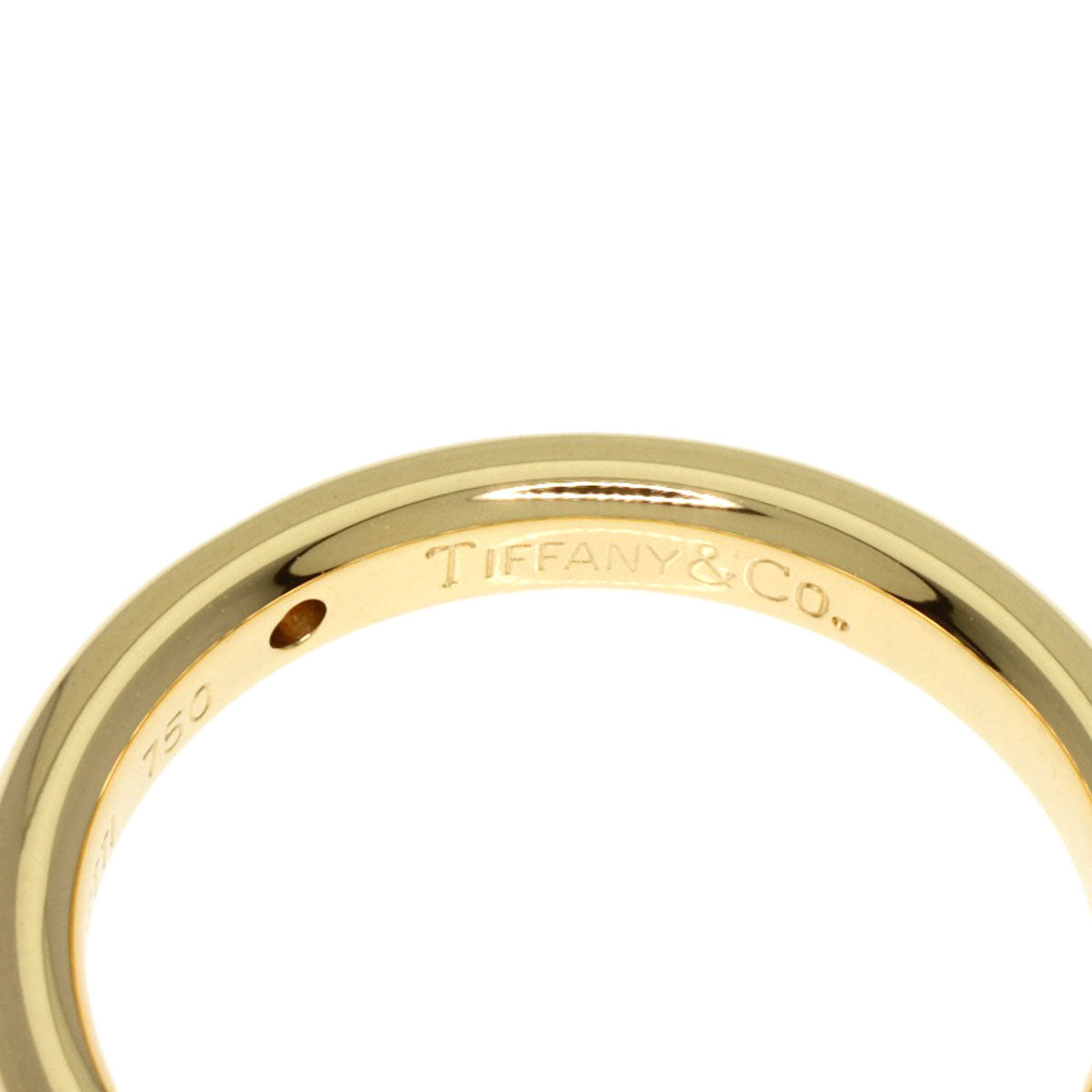 TIFFANY&Co.   Ring Classic Wedding Band 1P Diamond K18 Yellow Gold Ladies