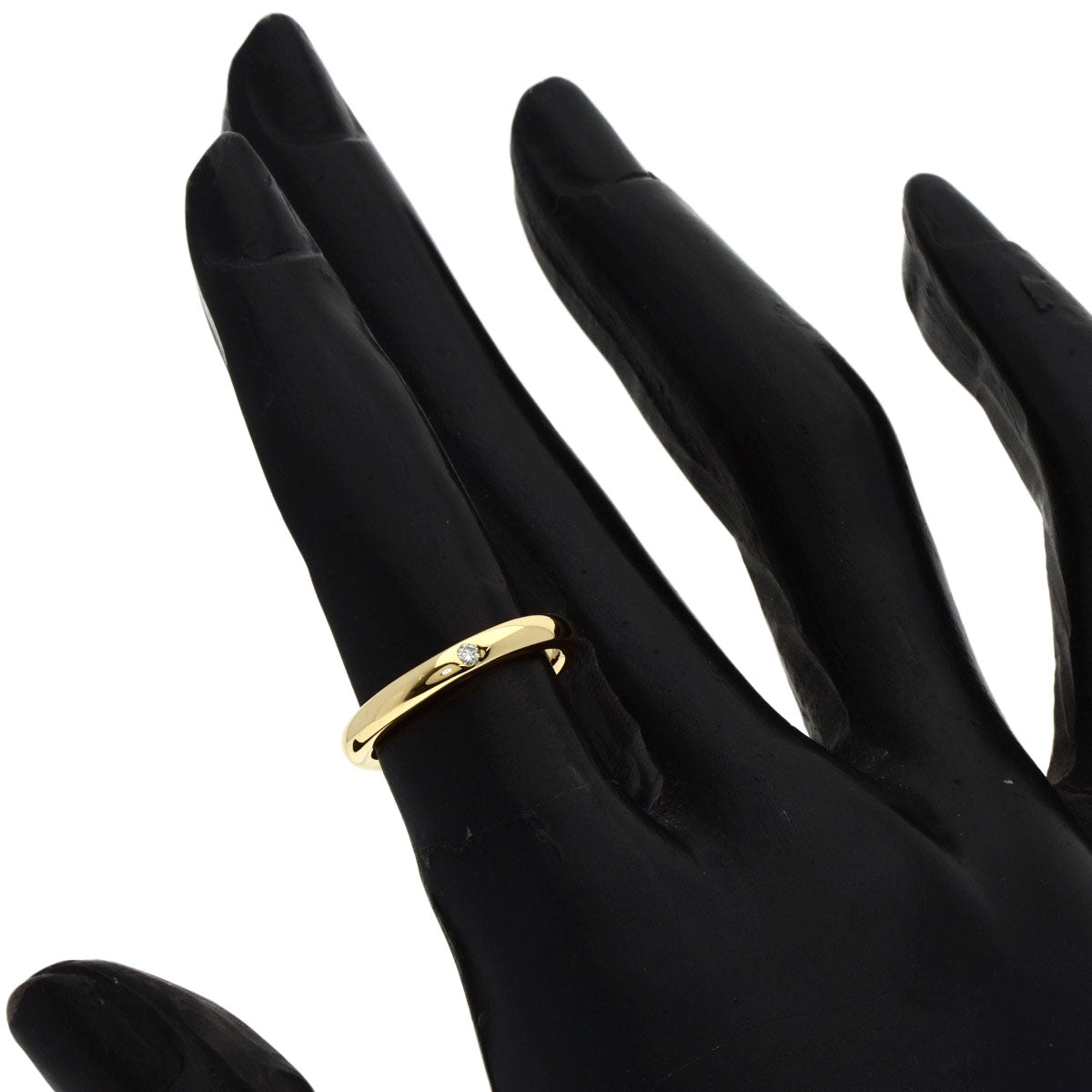 TIFFANY&Co.   Ring Classic Wedding Band 1P Diamond K18 Yellow Gold Ladies