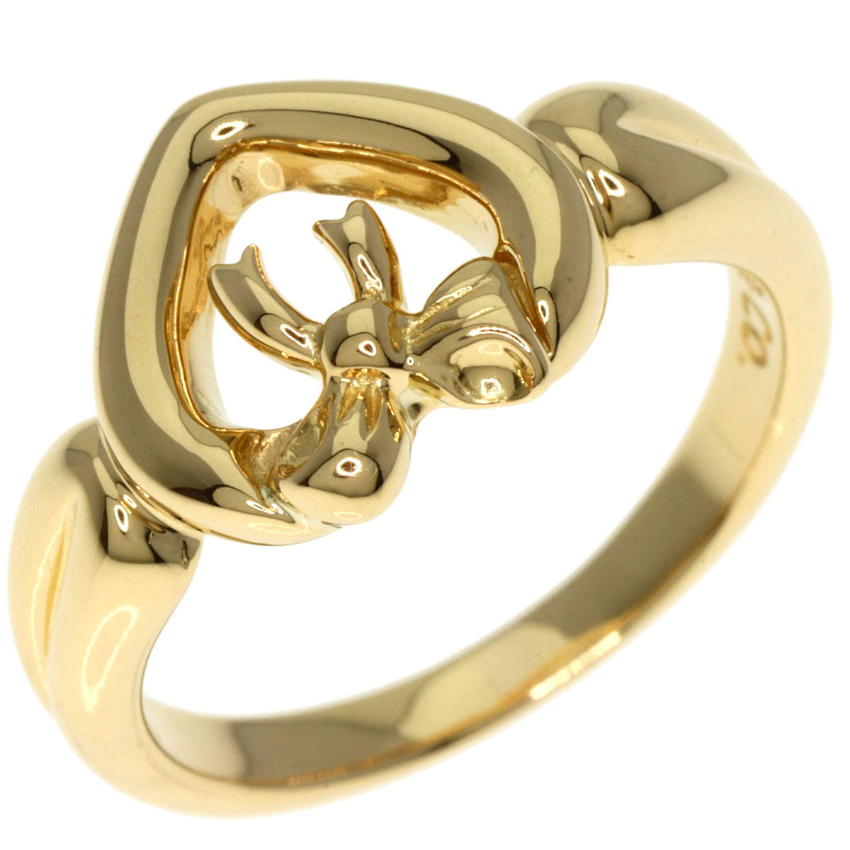 TIFFANY&Co.   Ring Heart ribbon K18 Yellow Gold Ladies