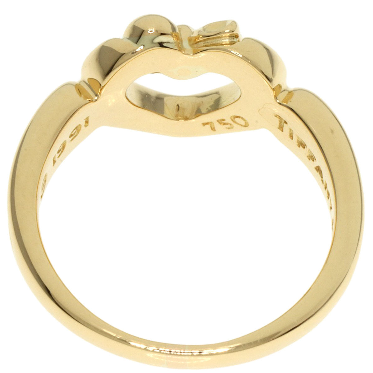 TIFFANY&Co.   Ring Heart ribbon K18 Yellow Gold Ladies