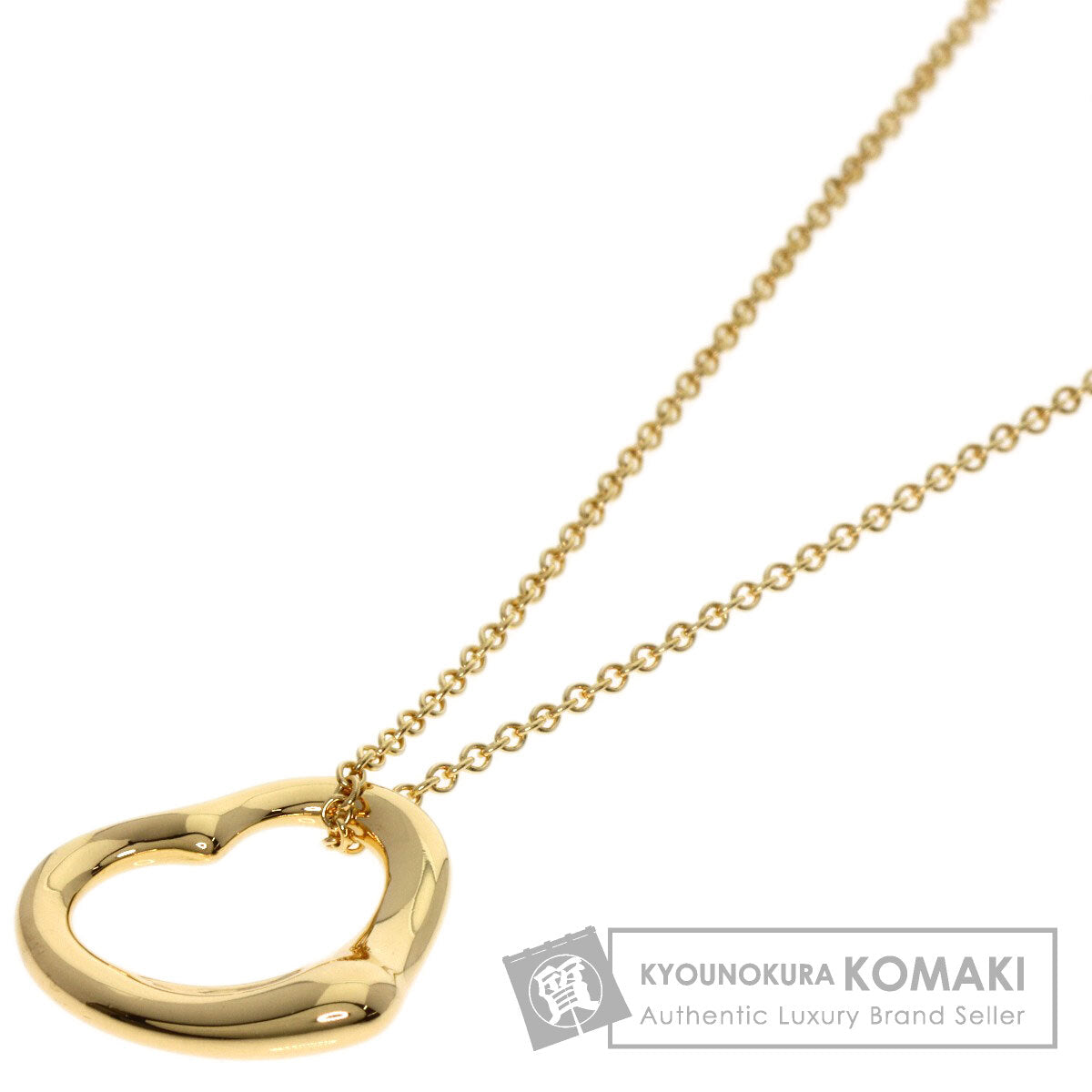 TIFFANY&Co.   Open heart Necklace  K18 Yellow Gold Ladies [Used]