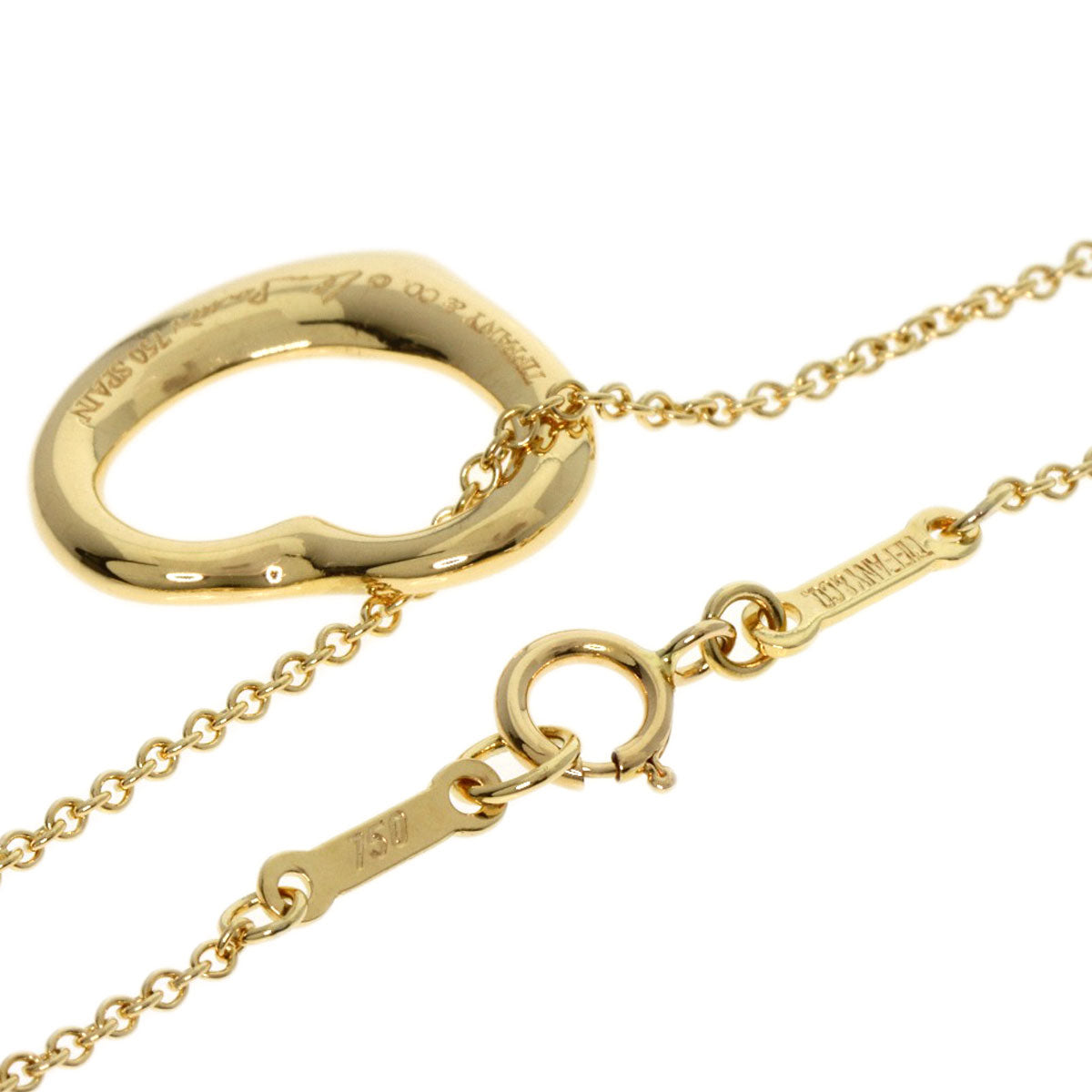 TIFFANY&Co.   Open heart Necklace  K18 Yellow Gold Ladies [Used]