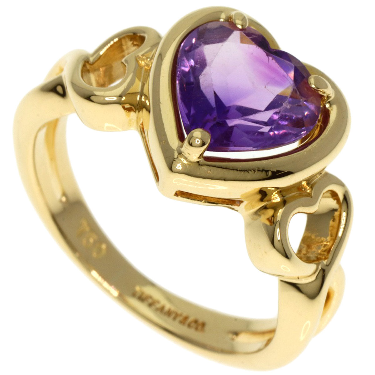 TIFFANY&Co.   Ring Heart Amethyst K18 Yellow Gold Ladies