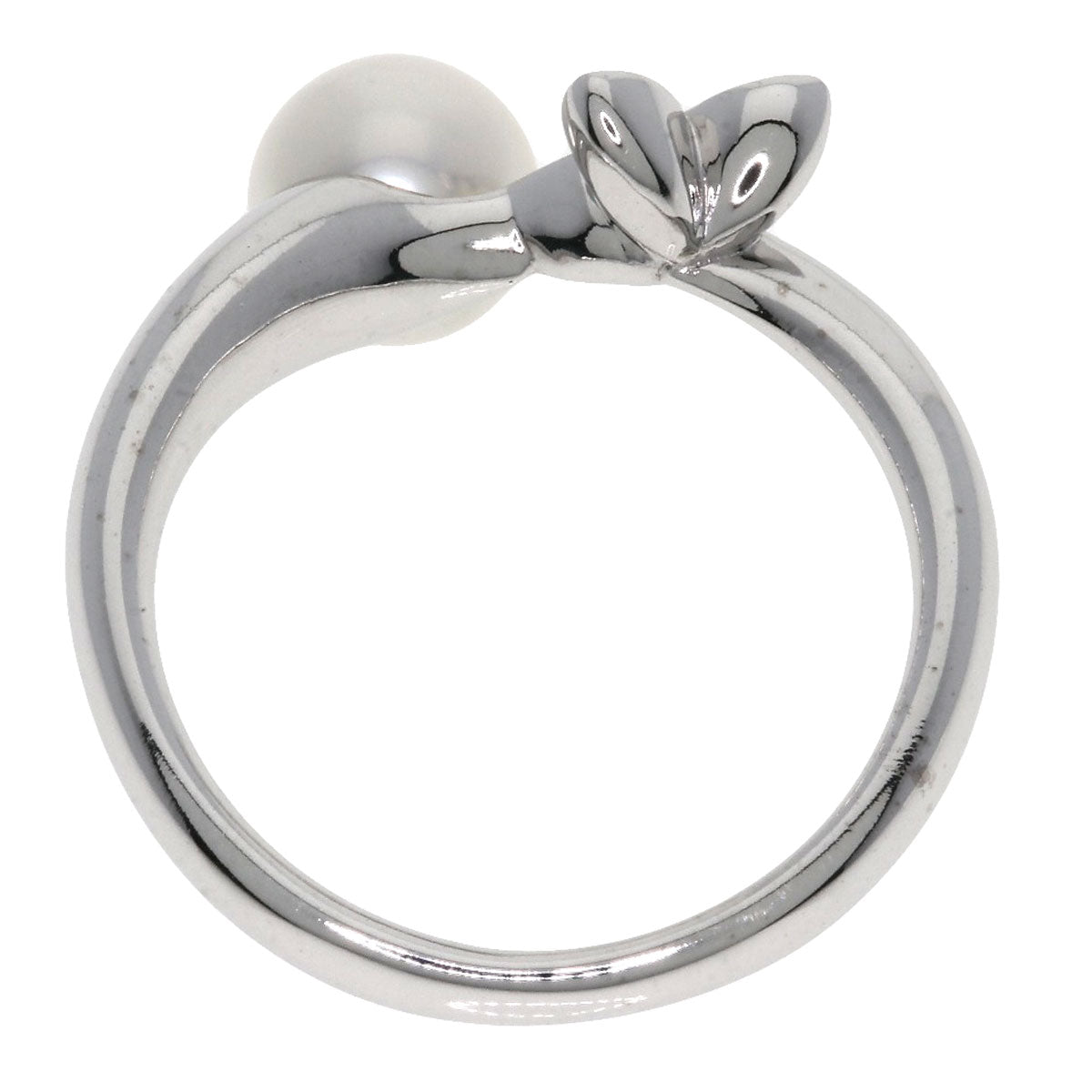 MIKIMOTO Pearl Pearl Diamond Ring K18 White Gold Ladies [Used]
