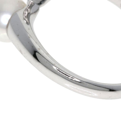 MIKIMOTO Pearl Pearl Diamond Ring K18 White Gold Ladies [Used]